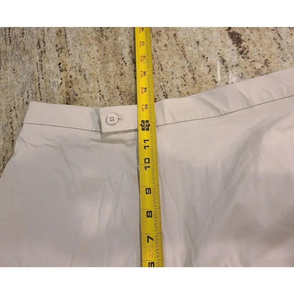Vintage 1990s Briggs Ankle Comfort High Waist Mom Khaki Tan Women 12 Inseam 25" - Picture 9 of 12